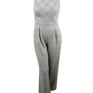 🆕 NWT LAUREN Ralph Lauren Houndstooth Glen Plaid Sleeveless Jumpsuit (size 16)